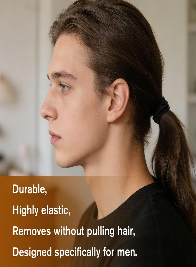 cobee 18Pcs Men's Hair Ties, Braided Elastic Hair Ties, Hairs Tie for Men Hold Ponytail Holders, No Slip Rubber Bands for Hairing Men, Women, Long Hairs - Image 4